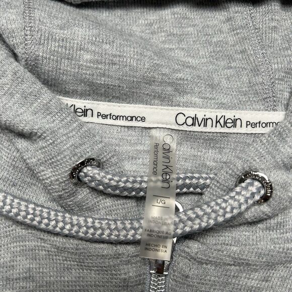 Calvin Klein Performance Ruched Sleeve Long Sleeve Zip Up Jacket Large - Picture 4 of 7